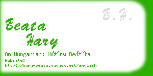 beata hary business card